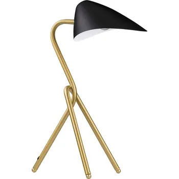 Lampička Černo-zlatá kovová stolní lampa Nova Luce Cork