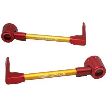 Lever guard ACCOSSATO with gold hose and joint right + left , aluminium DE003-036-TD-16