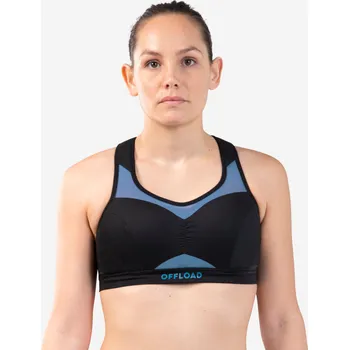 Podprsenka KIPSTA Dámská podprsenka na ragby R500 XS MODRÁ|ČERNÁ