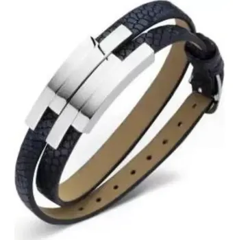 Náramek Victoria VBKACA76000 kožený náramek černý