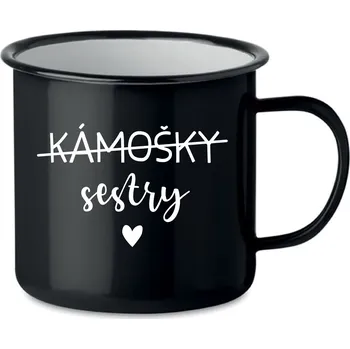 Sklenice KÁMOŠKY SESTRY - černý plecháček 350 ml