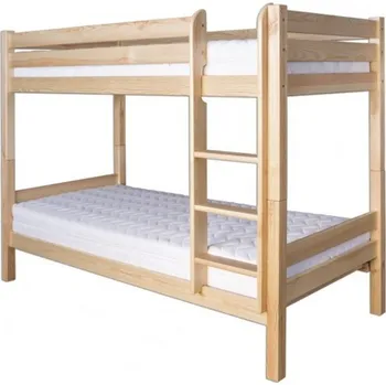 Dětská postel Drewmax dřevěná patrová postel z masivního dřeva borovice LK136 pacyg