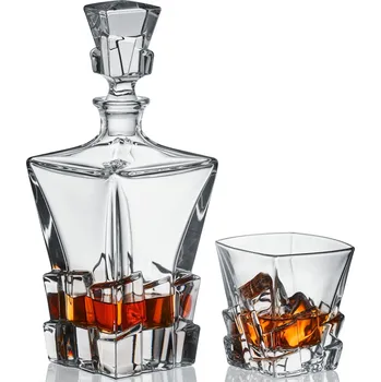 Bohemia Jihlava křišťálový whisky set Crack 1+6