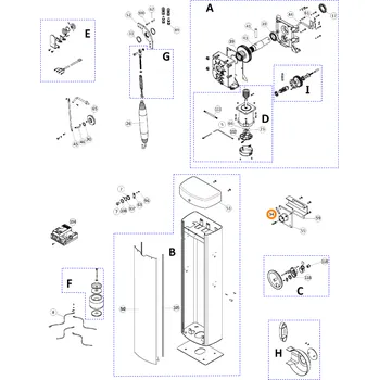 Pohon brány Nice PMCS13.4630 čep pro SIGNO