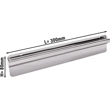 G.Gastro Nerezová bonovací lišta lišta na účtenky - 30 cm | Držák na poznámky | Klipová lišta | Lišta na účtenky | Lišta na poznámky