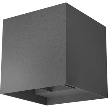 Venkovní osvětlení Redo 90297 Vary, antracitové venkovní svítidlo s nastavitelným úhlem svícení LED 2x10W 4000K, 12x12cm