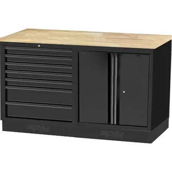 SP Tools Sestava dílenského nábytku SPT USA - SPUSS226 Pracovní deska:: dřevěná