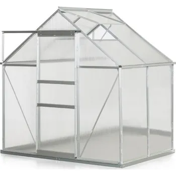 Skleník Corping 915016 1,95 x 1,90 x 1,30 m PC 4 mm stříbrný
