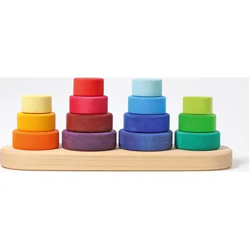 Dřevěná hračka Grimm's - Čtyři věže - stohovací hra