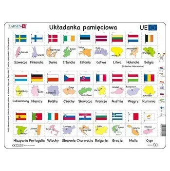 Układanka Unia Europejska - Flagi, stolice