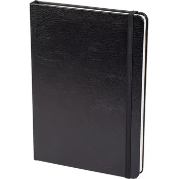 Zápisník Blok s gumičkou A5 čtverečkovaný černý