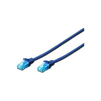 Patch panel Digitus Patch Cable, UTP, CAT 5e, AWG 26/7, modrý 0,5m, 1ks