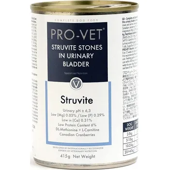 Krmivo pro psa PRO-VET Struvite konzerva 415 g Pro psy při problémech s močovými kameny