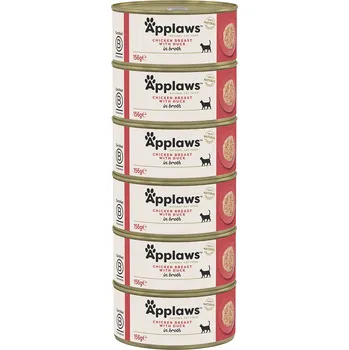 Krmivo pro kočku Applaws konzerva Cat Kuřecí prsa s kachnou 6x156g