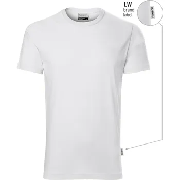 Pánské oblečení Rimeck Resist Heavy R03 – pánské pracovní tričko, 200 g/m², 100% předsrážená bavlna, vysoká odolnost Barva: bílá 00 (brand label), Velikost: L