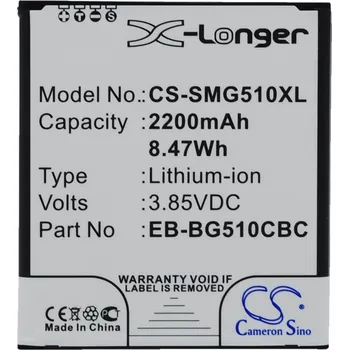 Baterie pro mobilní telefon Baterie Cameron Sino CS-SMG510XL za Samsung EB-BG510CBC - neoriginální