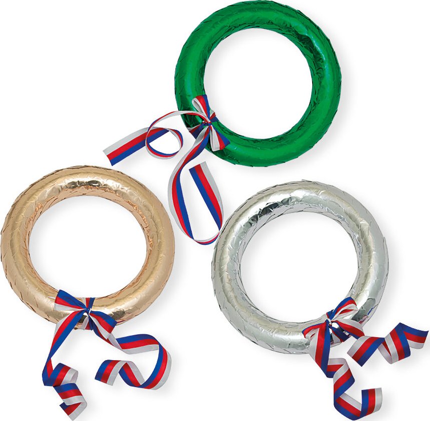 Věnec vavřínový - pr. 50 cm, zlatý