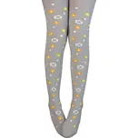 Dívčí punčocháče GATTA KVÍTKY šedé Velikost: 128-134