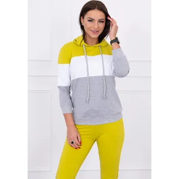 Tepláková souprava v barvě kiwi, šedé a bílé, VELIKOST UNI ( S, M , L )