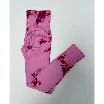 Dámské legíny Dámské legíny s abstraktním vzorem Barva: Vínová, Velikost: L