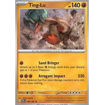 Karetní hra Pokémon PAR 109/182 Ting-Lu - Paradox Rift Stav: Near Mint, Verze: HOLO