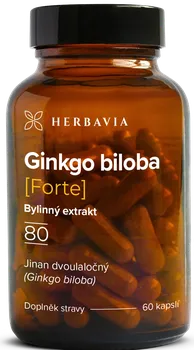 Přípravek na podporu paměti a spánku Herbavia Ginkgo biloba Forte 600 mg 60 cps.