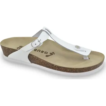 Dámská zdravotní obuv Grubin zdravotní dámská kožená obuv Micado žabky bílé 1683650 Velikost obuvi: 40, Barva obuvi: Bílá