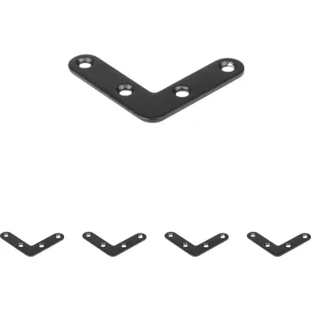 Nábytkové kování Walteco Spojovací plochý úhelník 40x40x10mm, černý Množství: 5 ks