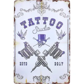 Plechová cedule Retro cedule Tattoo Studio 20x30cm (Dekorační cedule na zeď)