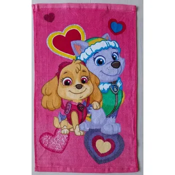 Ručník DĚTSKÝ RUČNÍK TLAPKOVÁ PATROLA růžová 30X50
