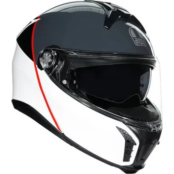 Helma na motorku AGV přilba TOURMODULAR Balance white/grey/red - 2XL