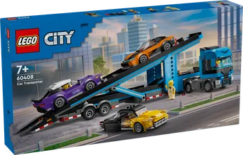 Stavebnice LEGO LEGO City 60408 Kamion pro přepravu aut se sporťáky
