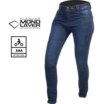 Moto kalhoty Trilobite Uptown skinny fit monolayer AAA jeans ladies blue vel. 32