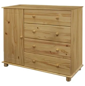 Příborník do zásuvky Komoda 8016 - borovice masiv, lakovaná - šířka 121 cm