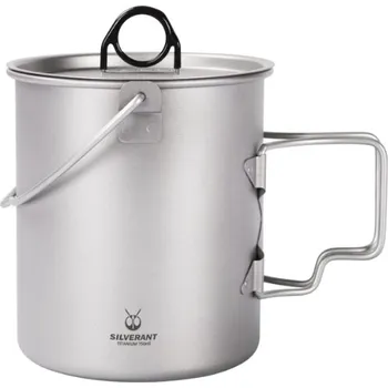 Kempingové nádobí Titanový hrnek 750 ml s pokličkou