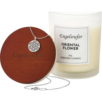 Svíčka Engelsrufer Pokojove-vune Vonne-svickyDekorativní svíčka Orientální květina s řetízkem Květina života 200 g (4 285,00 Kč / 1 kg)