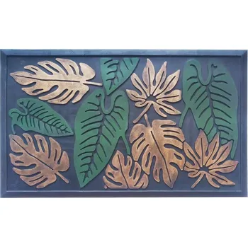 Rohožka Gumová rohožka Listnatá symfonie,75 × 45 cm