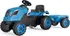 Dětské šlapadlo Smoby SM-710129 šlapací traktor s volantem a přívěsným vozíkem modrý