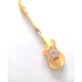 Pero rocková kytara - žlutá barva