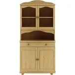 Vitrína BM102 borovice masiv NELAKOVANÁ