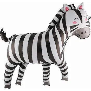 GODAN Balón foliový - ROZTOMILÁ ZEBRA - 80 X 78 cm