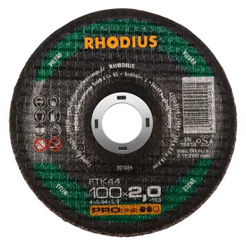 Řezný kotouč RHODIUS Ruční řezný kotouč FTK44 100 x 2,0 x 16,00 PROline