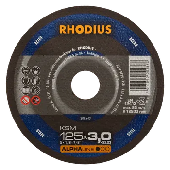 Řezný kotouč RHODIUS Ruční řezný kotouč KSM 125 x 3,0 x 22,23 ALPHAline