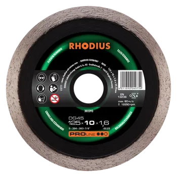 Řezný kotouč RHODIUS Diamantový řezný kotouč DG45 125 x 7,5 x 1,6 x 22,23 PROline