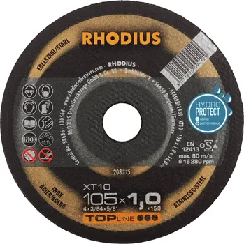 Řezný kotouč RHODIUS Extra tenký řezný kotouč XT10 105 x 1,0 x 15,00* TOPline