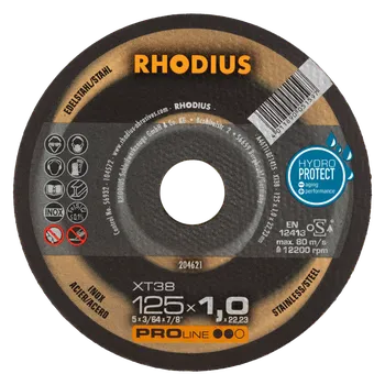 Řezný kotouč RHODIUS Extra tenký řezný kotouč XT38 125 x 1,0 x 22,23 PROline