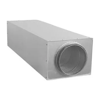 Krbová kamna Lindab LRCB tlumič hluku 125mm, 1m, hranatý, minerální vata/pozink
