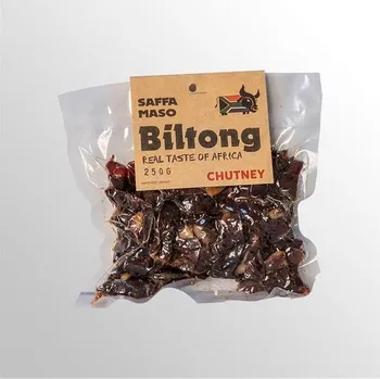Sušené maso SAFFA MASO Sušené hovězí maso Biltong Chutney 250 g