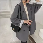 Klasické oversize sako Barva: Šedá, Velikost: S