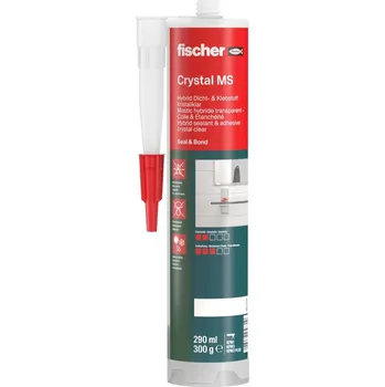 Průmyslové lepidlo Fischer Crystal MS transparentní, univerzální, stavební lepidlo - 290ml (výprodej)